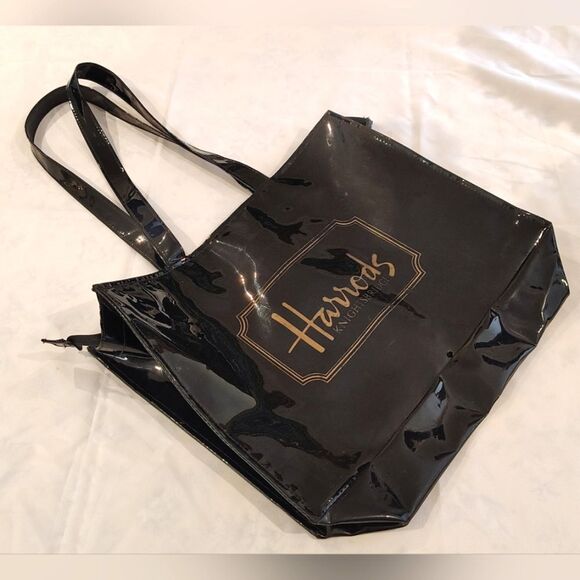 Harrod's England Large Black Tote Bag Harrods - Picture 5 of 8